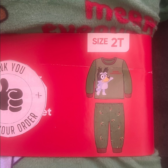 Lucy Green and Red Pajama Set - Picture 3 of 4